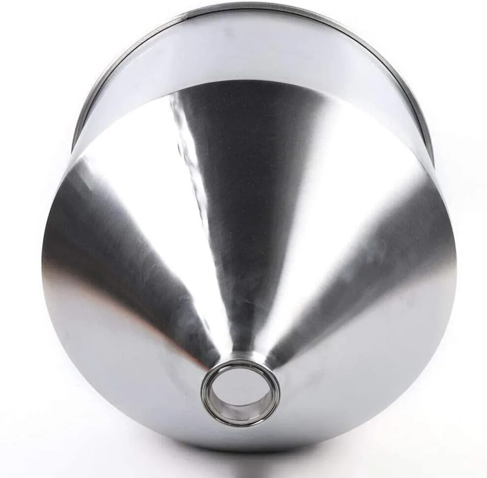 10-50L Filling Machine Hopper 304 Stainless Steel Hopper Liquid Paste Filling Hopper Heavy Duty Funnel Liquid Filling Container, 64mm, 50L