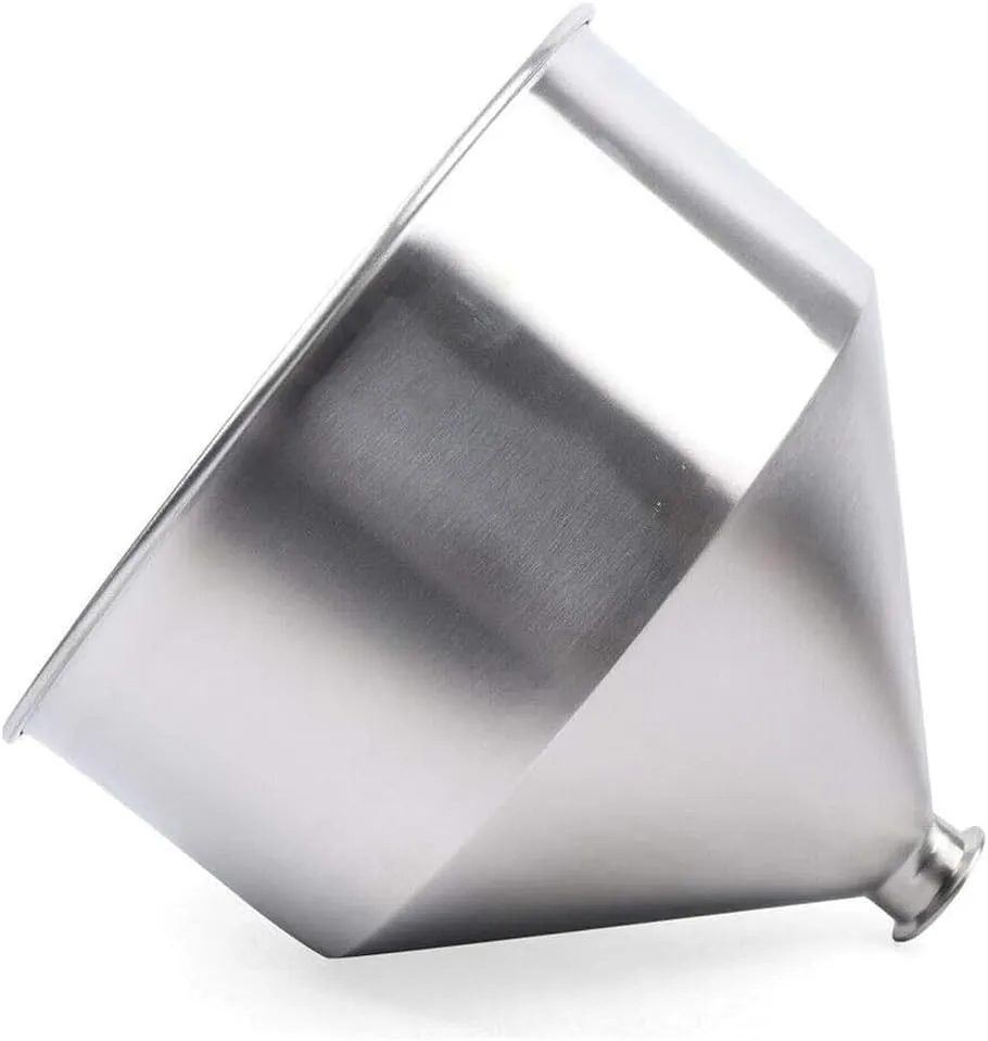 10-50L Filling Machine Hopper 304 Stainless Steel Hopper Liquid Paste Filling Hopper Heavy Duty Funnel Liquid Filling Container, 64mm, 50L