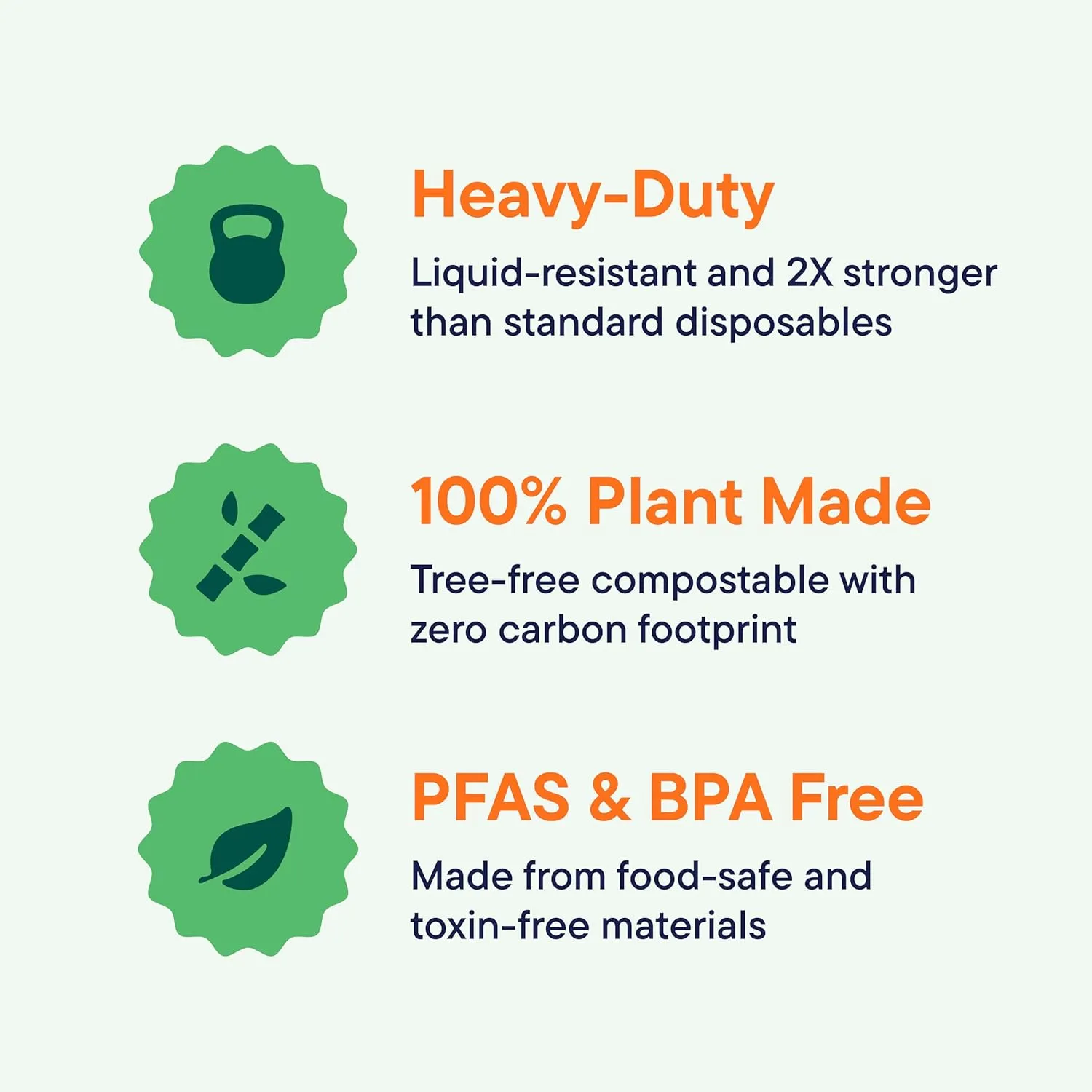 100% Compostable Clamshell Take Out Food Containers [8X8" 3-Compartment 50-Pack] Heavy-Duty Quality to go Containers, Natural Disposable Bagasse, Eco-Friendly Biodegradable Made of Sugar Cane Fibers