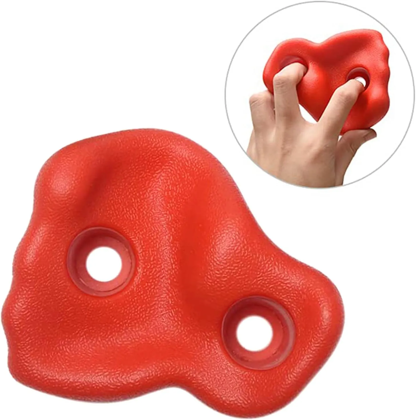 10PCS Rock Climbing Holds PE Ergonomic Comfortable Hand Feeling Climbing Rock Wall Grips for Indoor Outdoor Warrior Obstacle Course Training Playground Mounting Hardware