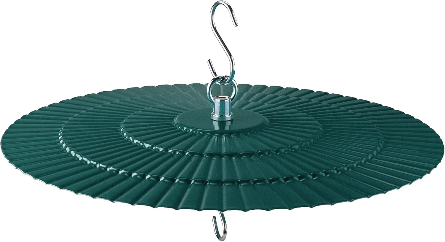 11.2" Metal Bird Feeder Rain Guard 2 Pack, Green Dome Shield Cover Umbrella Shade for Hummingbird Oriole Feeder, Squirrel Baffles for Bird Feeders