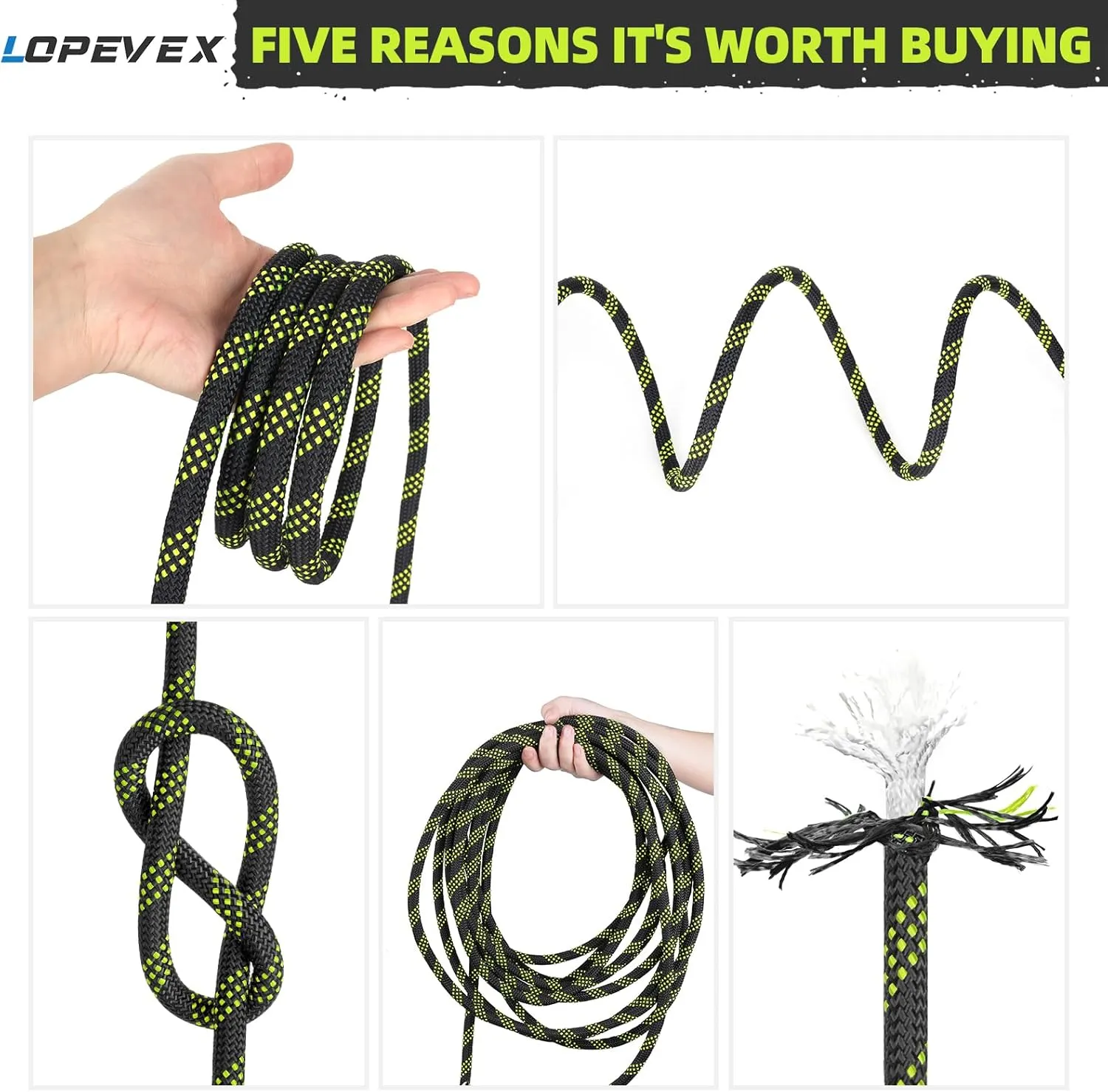 1/2 Inch Climbing Rope 100 Ft Black - 48 Strands Tree Climbing,1/2in Arborist Rope,Rappelling Rope,Static Nylon Polyester Braided Rope,Bull Rope for Tree Pulling,Nautical Rigging Rope Swing