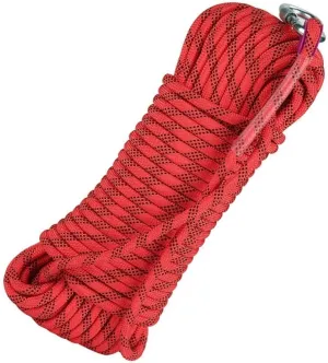 14mm Outdoor Indoor Workout Rope, 10~200m Static Rock Escape Rope for Ice Climbing Equipment, Fire Safety Rescue Rope (Color : Red, Size : 14mm x 15m)