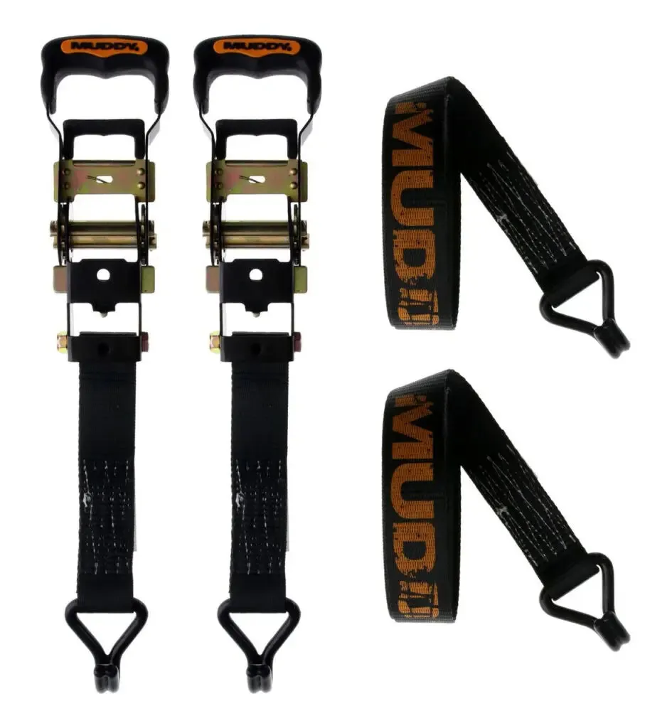 1.5" X 16' HEAVY DUTY RATCHET STRAPS - 2 PACK