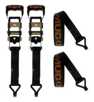 1.5" X 16' HEAVY DUTY RATCHET STRAPS - 2 PACK
