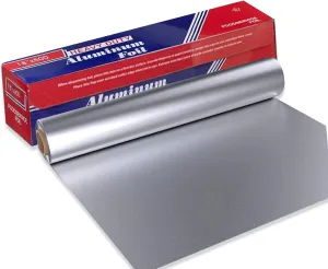 18" x 500" (1 Pack) Standard Aluminum Foil Roll - Food Service Heavy Duty Aluminum Foil Roll - Commercial Grade Disposable Foil for Food Service Industry and Home Use