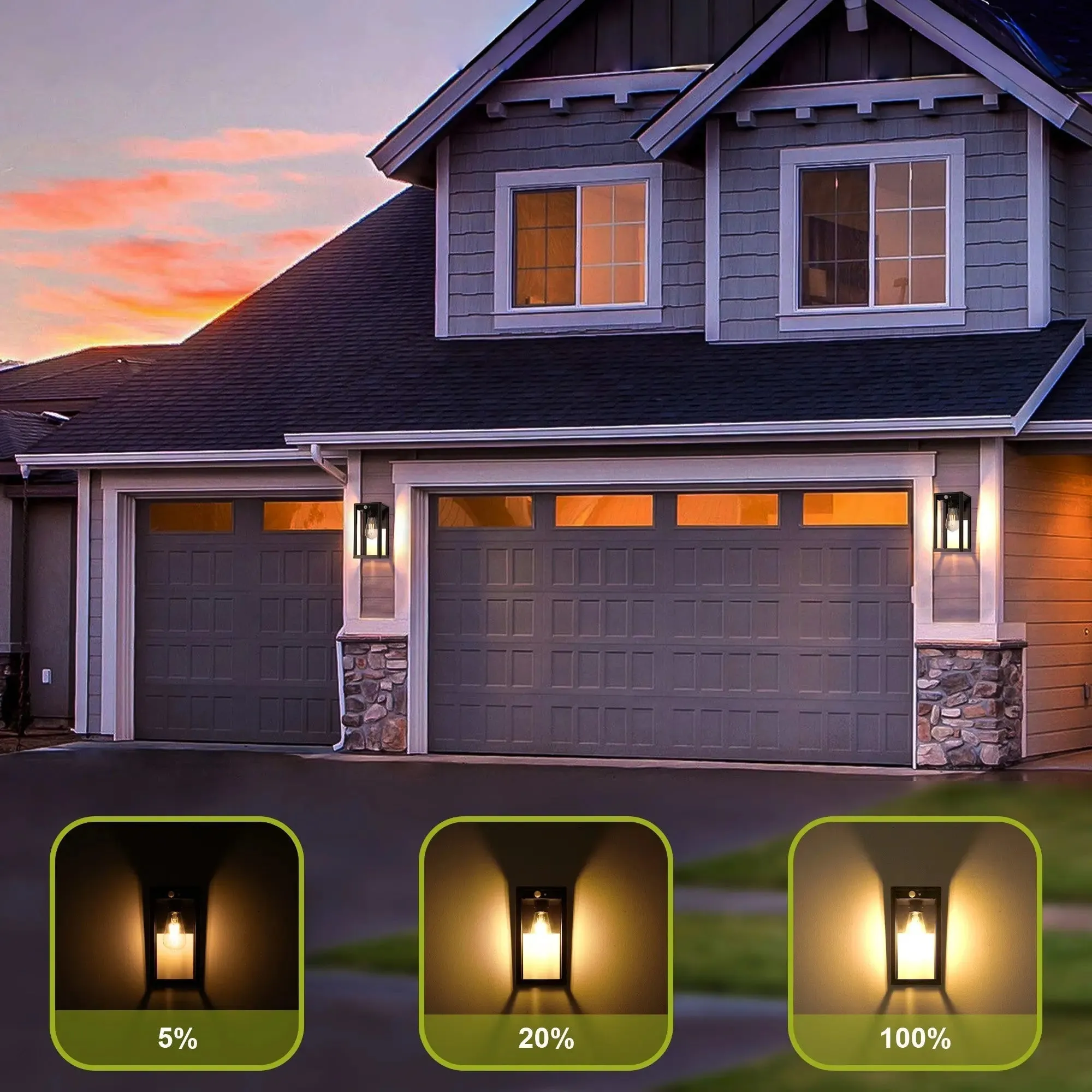 2 pack Motion Wall Highly-rated Light Sensor Instant access Solar