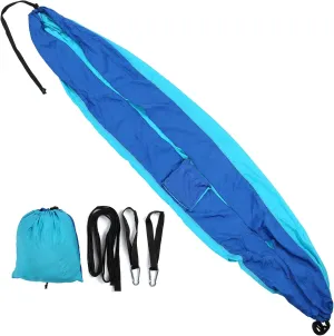 2 Person Multifunctional Nylon Hammock Swing Bed, Portable Camping Hammock with Tree Strap Hooks, ‑ and Tear‑, Setup for Outdoor Activities