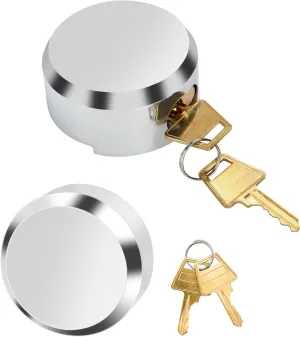 2 Pieces Heavy Duty Hidden Shackle Lock, Hidden Shackle Trailer Puck Padlocks Rekeyable Keyed Alike Puck Lock for Vans, Silver