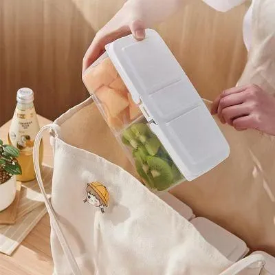 2 section fridge container 1000ml Pack Of 2