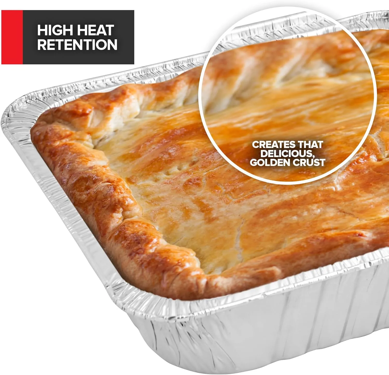 (20 Pack) Deep Aluminum Pans 9x13, Heavy Duty 4” Deep Foil Pans Disposable Catering Trays, Baking Tins, Large Food Containers for Cooking, Heating, Storage, Serving, Holiday Meal Prep
