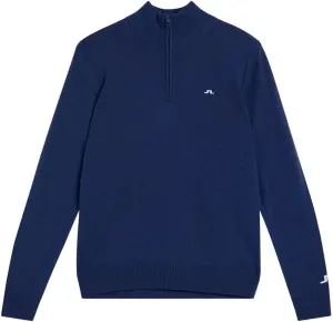 2023 J.Lindeberg Kian Zipped Golf Pullover Estate Blue Medium