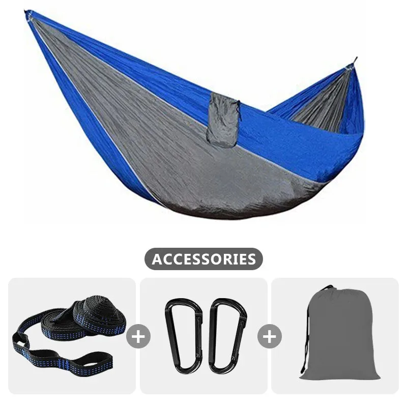220x100cm Parachute Hammock 1 Person Portable Army Survival 210T Nylon Hammock for Travel Camping hiking Adventure Beach Holiday