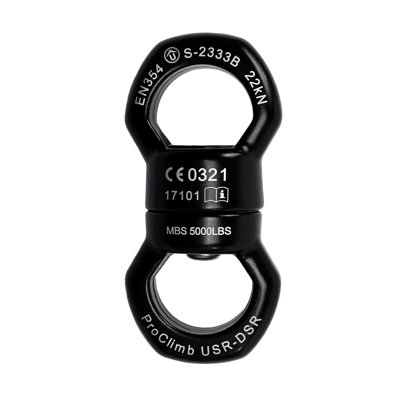 22kN Micro Rotator Climbing Rope Swivel Device Spinner 6700lb Breaking Strength for Rock Climbing Arborist Backyard Swing Aerial Dance Dog Leash Connector CE Certified