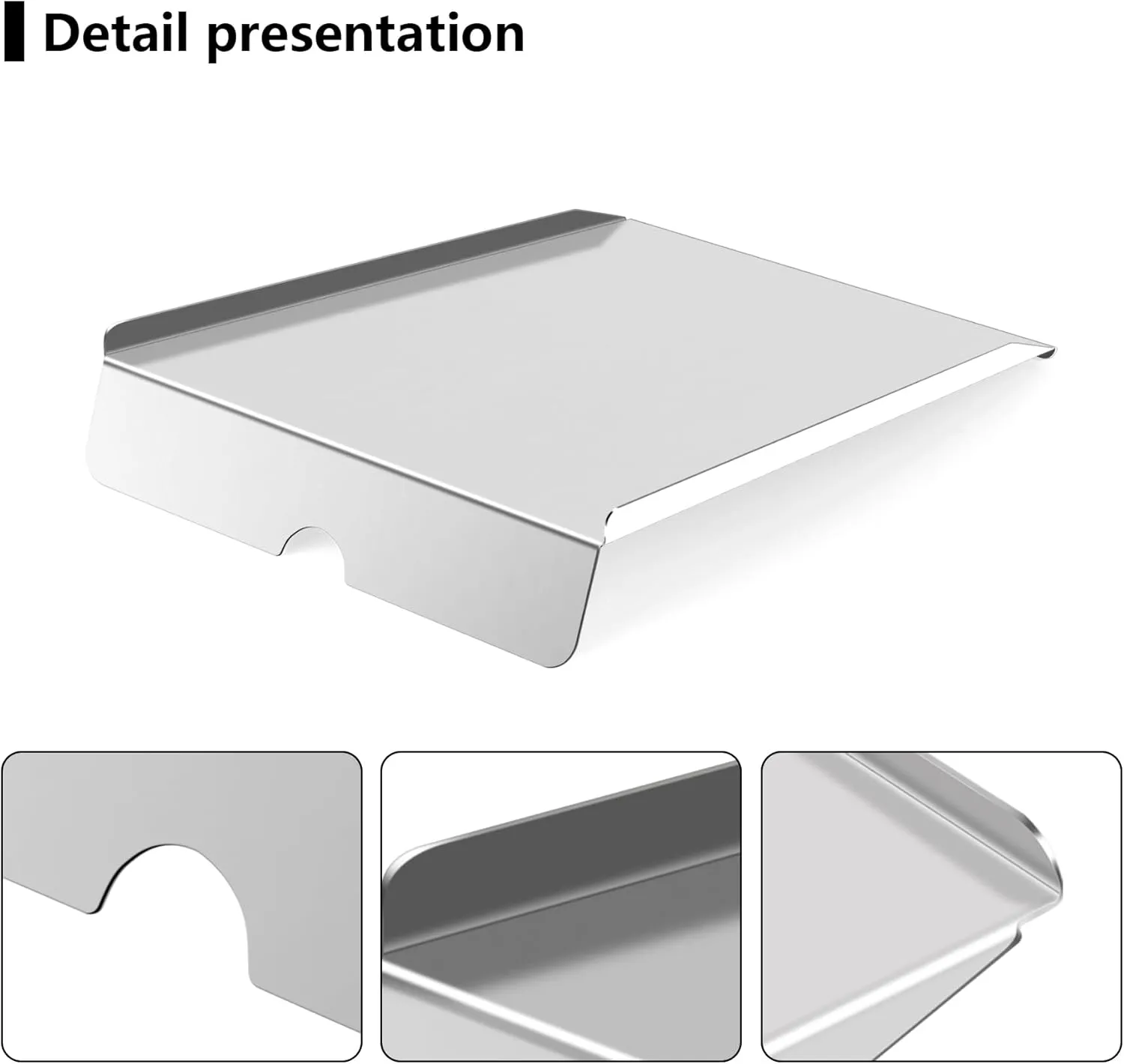 22" Stainless Steel Drip Pan Heat Baffle Replacement for Traeger 22 Series,Traeger Pro 575 Drip Tray,Traeger BAC012 BCA070 BBQ07C and Newer Lil' Tex,Lil' Tex Elite,Lil' Tex Pellet Smoker Grills Parts