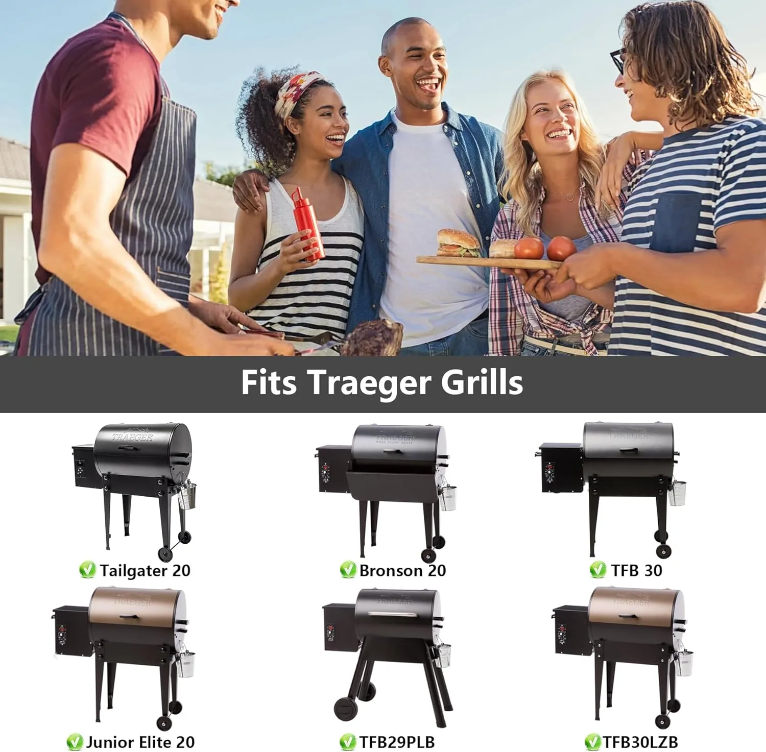 22" Stainless Steel Drip Pan Heat Baffle Replacement for Traeger 22 Series,Traeger Pro 575 Drip Tray,Traeger BAC012 BCA070 BBQ07C and Newer Lil' Tex,Lil' Tex Elite,Lil' Tex Pellet Smoker Grills Parts