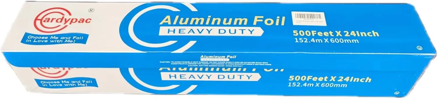 24 Inch Extra Wide Aluminum Foil Roll, 1000SQFT, 24 Inch Width x 500 Feet Length, Heavy Duty Aluminum Foil for Commercial, industrial, professinal, kitchen,grill and bbq