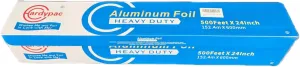 24 Inch Extra Wide Aluminum Foil Roll, 1000SQFT, 24 Inch Width x 500 Feet Length, Heavy Duty Aluminum Foil for Commercial, industrial, professinal, kitchen,grill and bbq