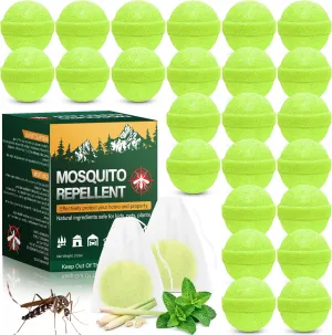 24 Pack Natural Mosquito Repellent for Outdoor Patio - Powerful Mosquito Deterrent for Yard Camping Travel, Long-Lasting Indoor Mosquito Control Mosquito Repellant Safe for Humans & Pets