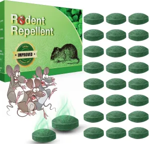 24P Rodent Mice Repellent, Peppermint Oil to Repel Mice and Rats, Rodent Mouse Repellent for Car, Natural Ingredients Rat Repellent Balls Deterrent Indoor, Family & Pet Safe
