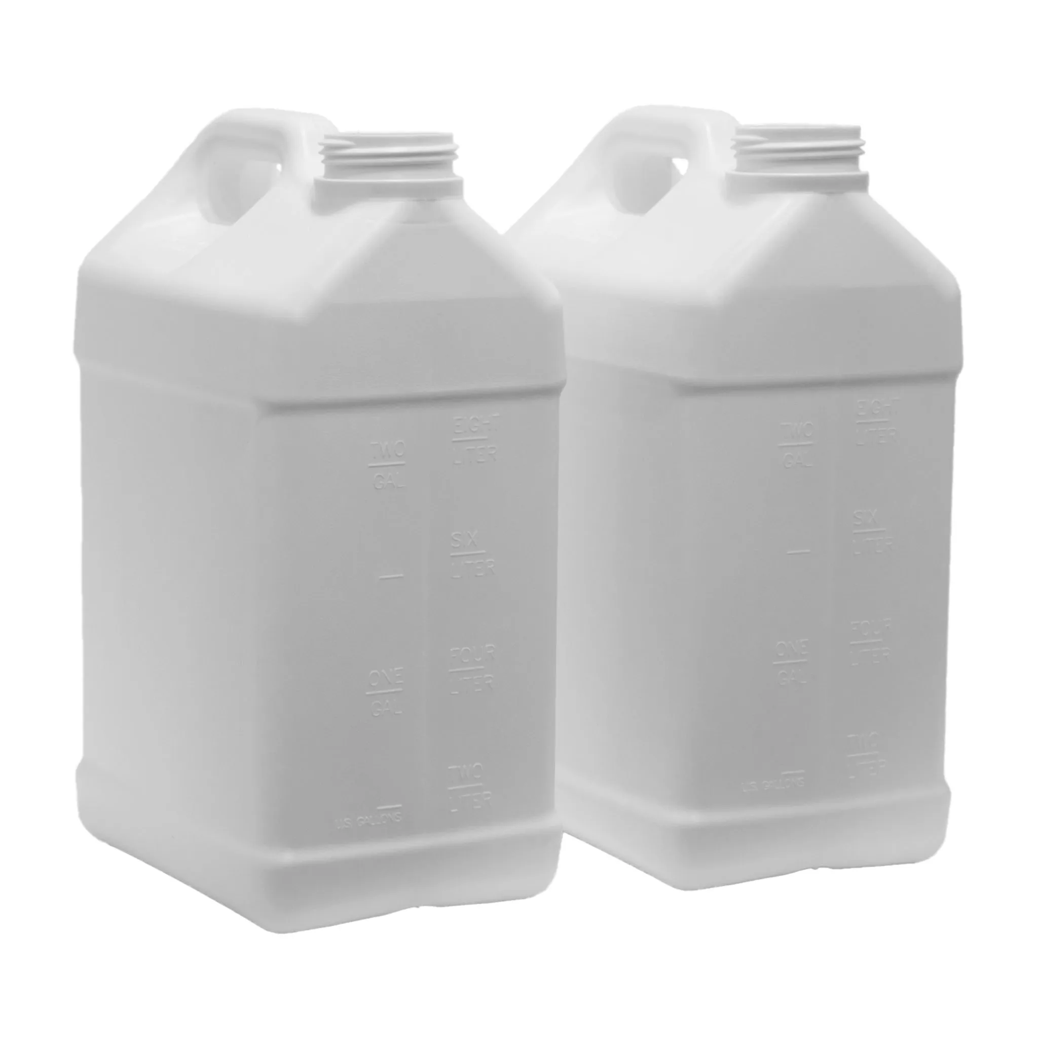 2.5 Gallon Industrial F-Style HDPE Container - White (Twin Pack)
