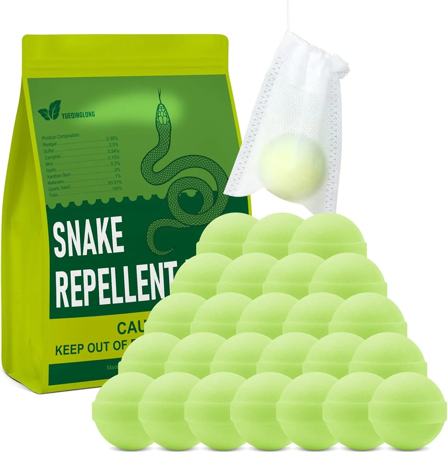 25 Pack Snake Be Gone for Yard Powerful Pet Safe Balls for Lawn Garden Camping Fishing Home to Repels Snakes and Other Pests