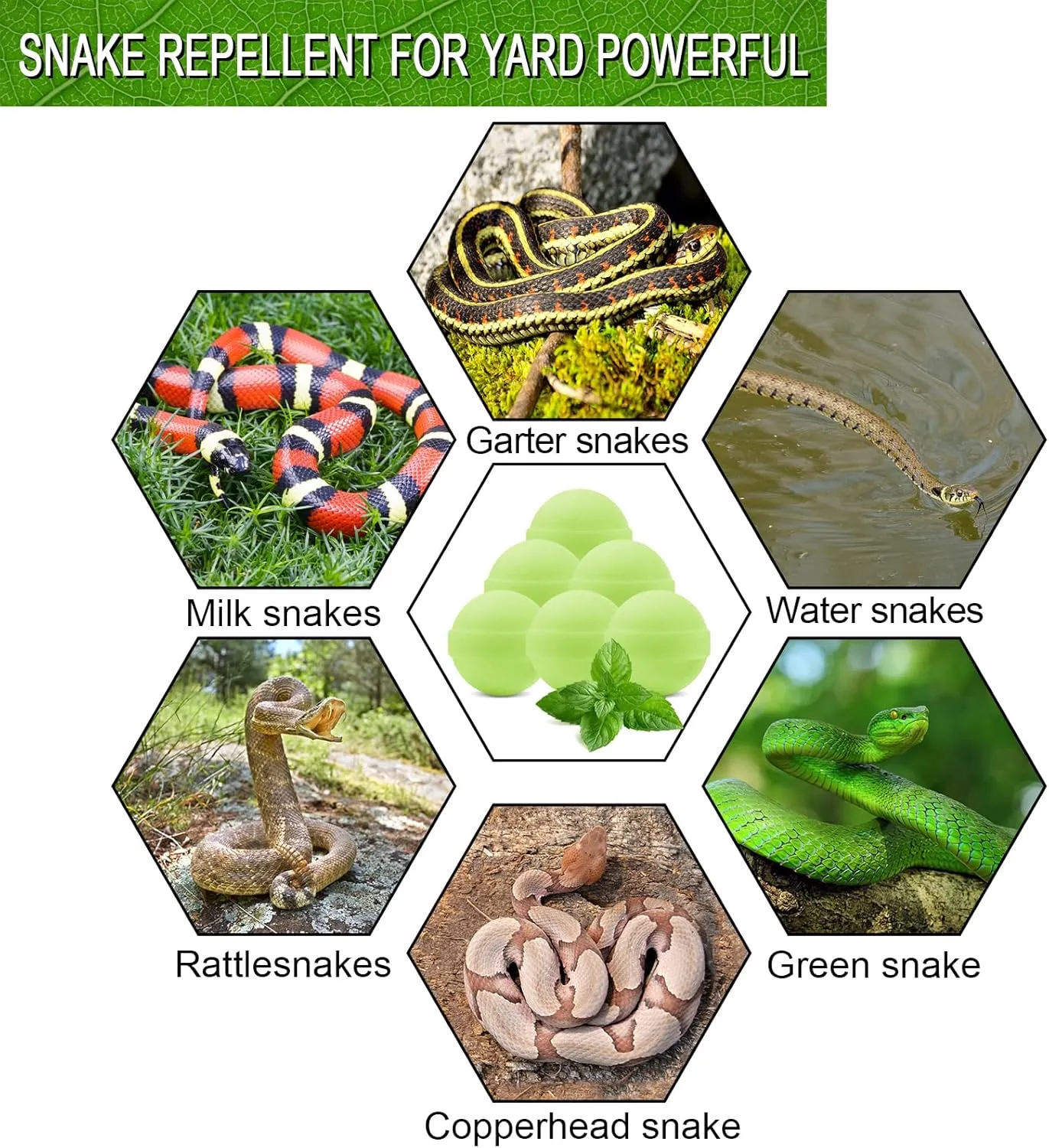 25 Pack Snake Be Gone for Yard Powerful Pet Safe Balls for Lawn Garden Camping Fishing Home to Repels Snakes and Other Pests