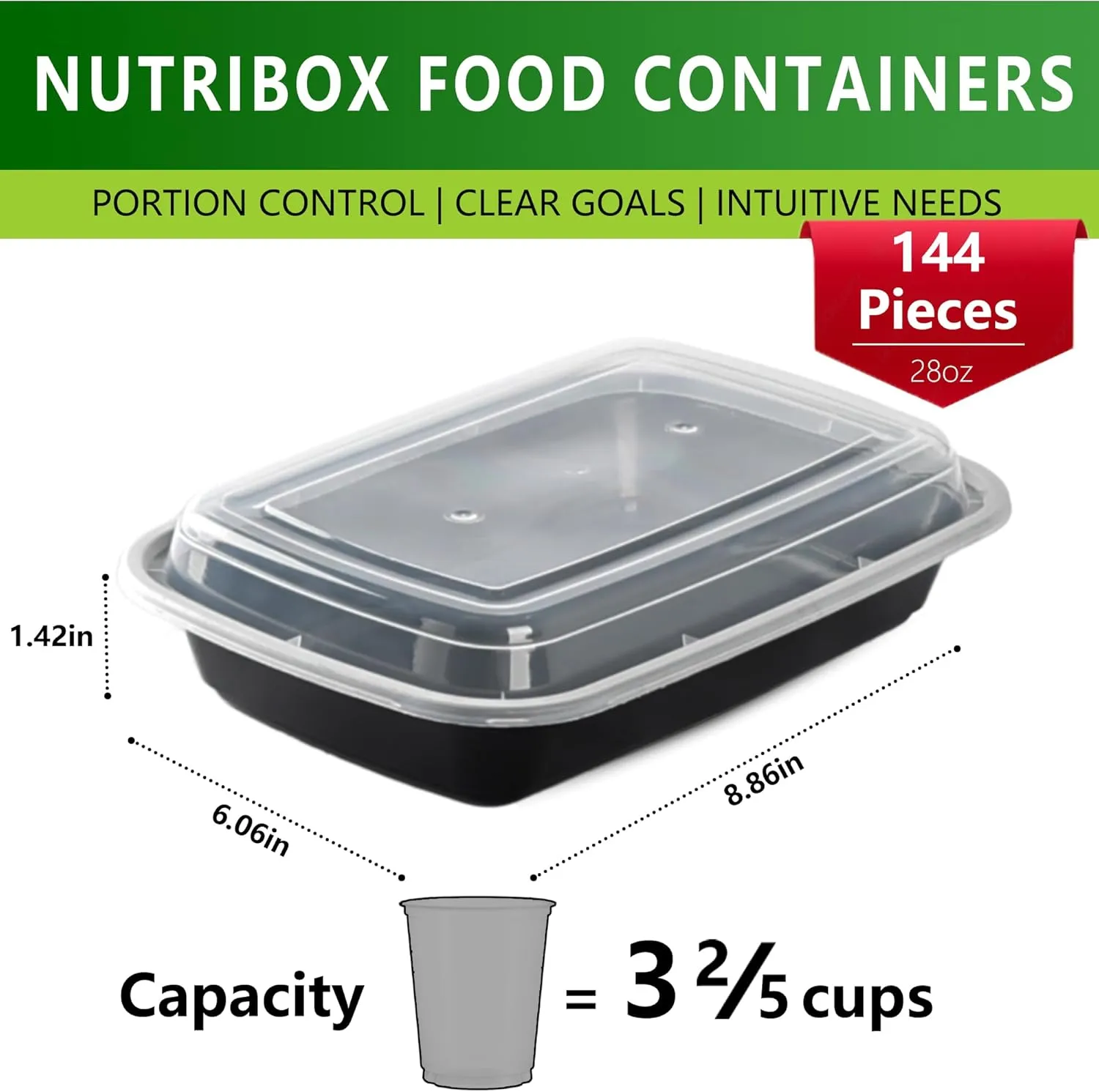 28oz Meal Prep Containers Microwave Safe Food Containers with Lids and Forks 48 Set, To Go Snack Containers Freezer Portion Container, Plastic Food Storage Lunch Box for Women and Men