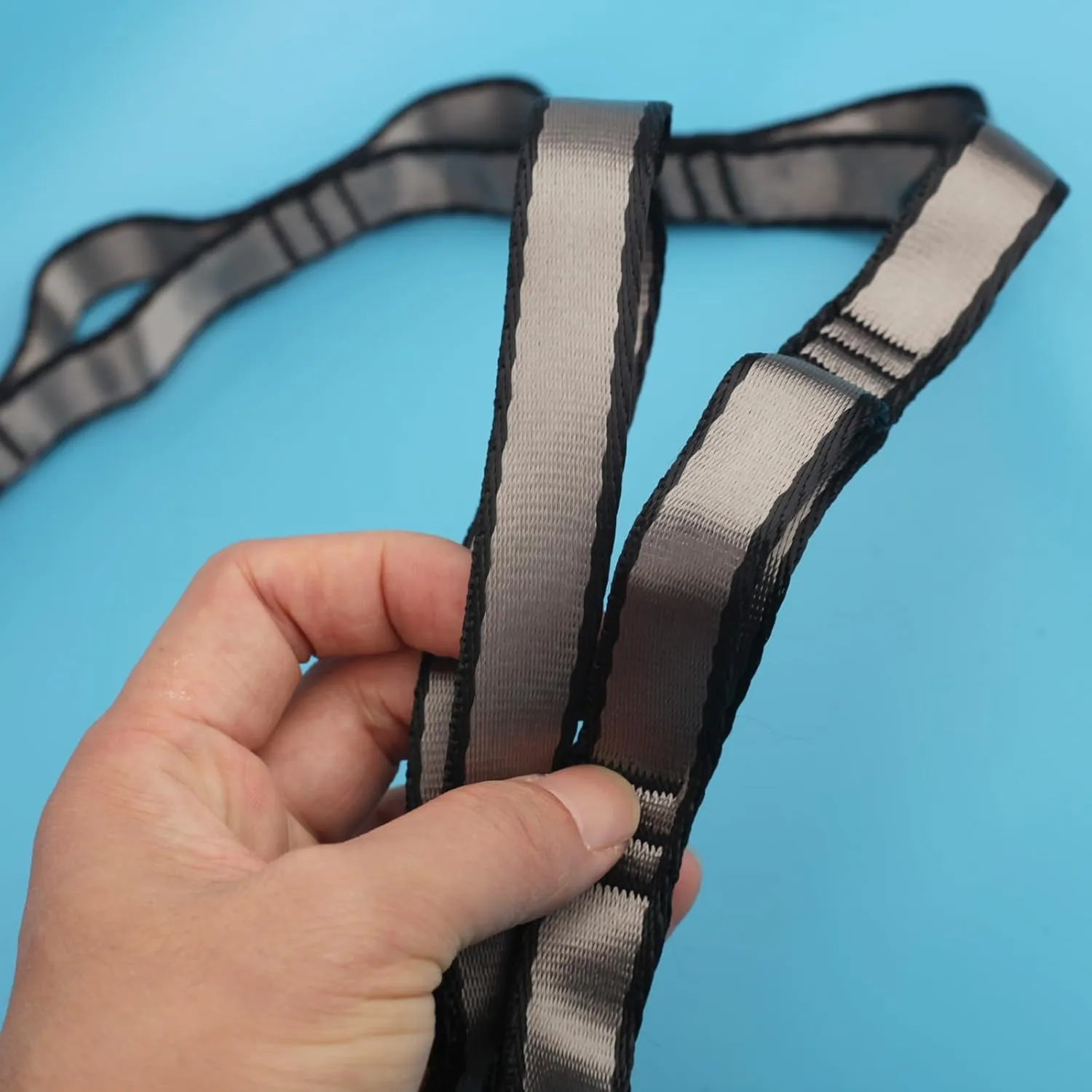 2PCS 5.9ft Long Nylon Daisy Chain Straps for Aerial Yoga Hammock Swing Adjustable Aerial Silk Extender Hanging Rope for Aerial Yoga Belts 180cm