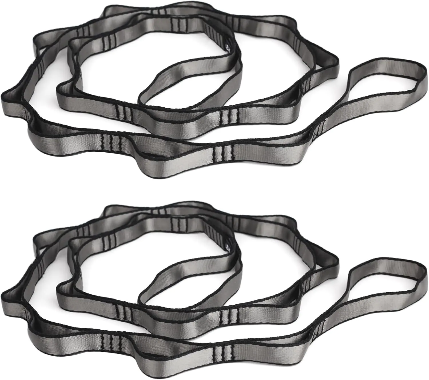 2PCS 5.9ft Long Nylon Daisy Chain Straps for Aerial Yoga Hammock Swing Adjustable Aerial Silk Extender Hanging Rope for Aerial Yoga Belts 180cm