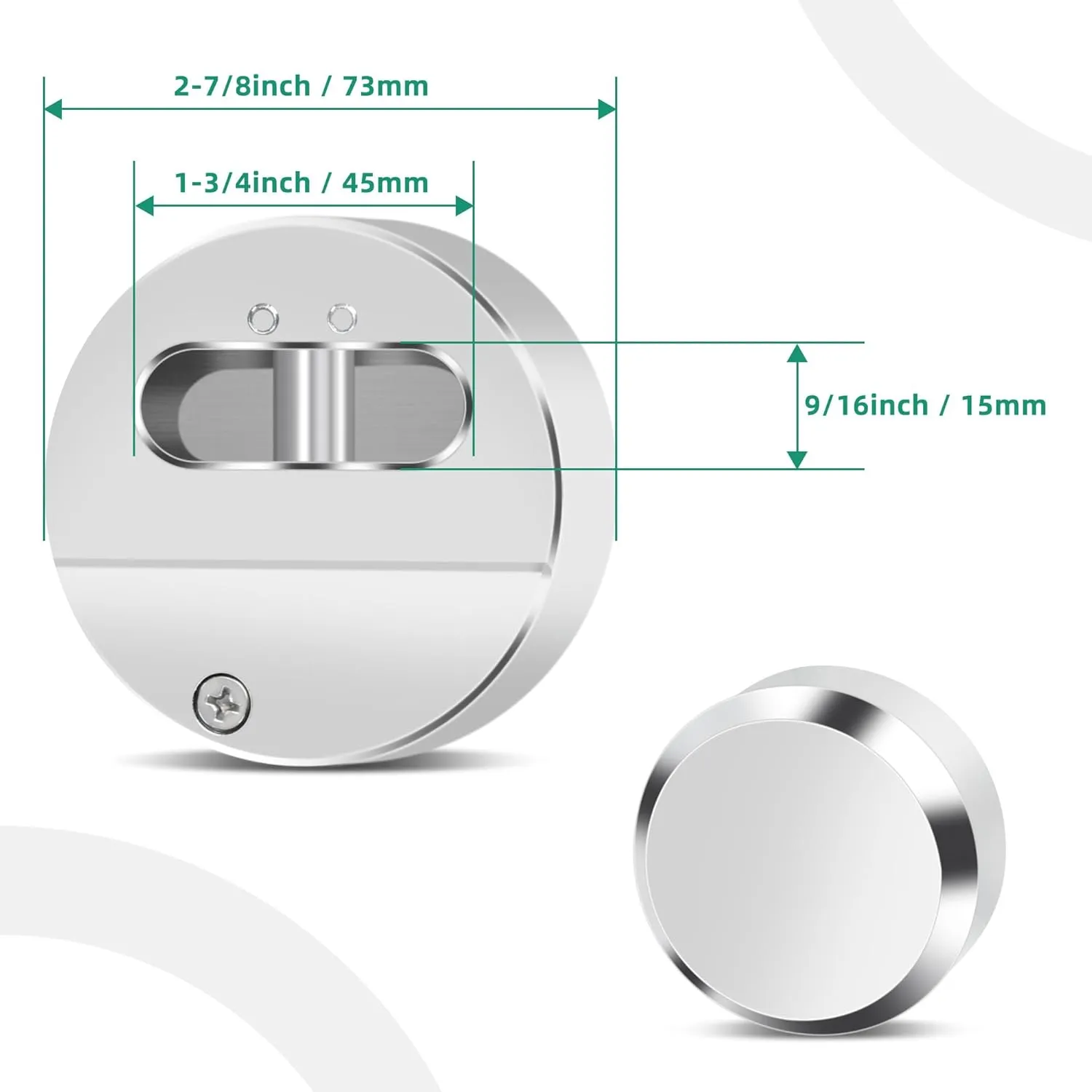 3 Pieces Heavy Duty Hidden Shackle Van Lock Puck Locks, Hidden Shackle Padlocks Keyed Alike Trailer Puck Padlocks with Enlarged Lock for Vans, Silver