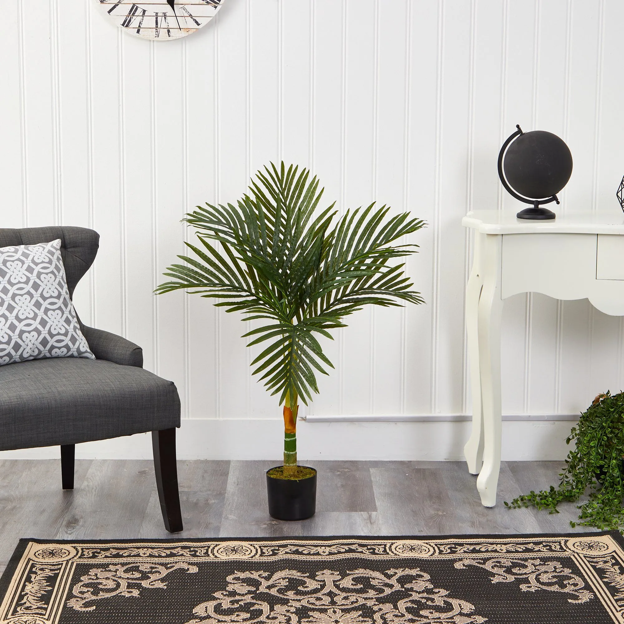 3’ Single Stalk Golden Cane Artificial Palm Tree from Nearly Natural