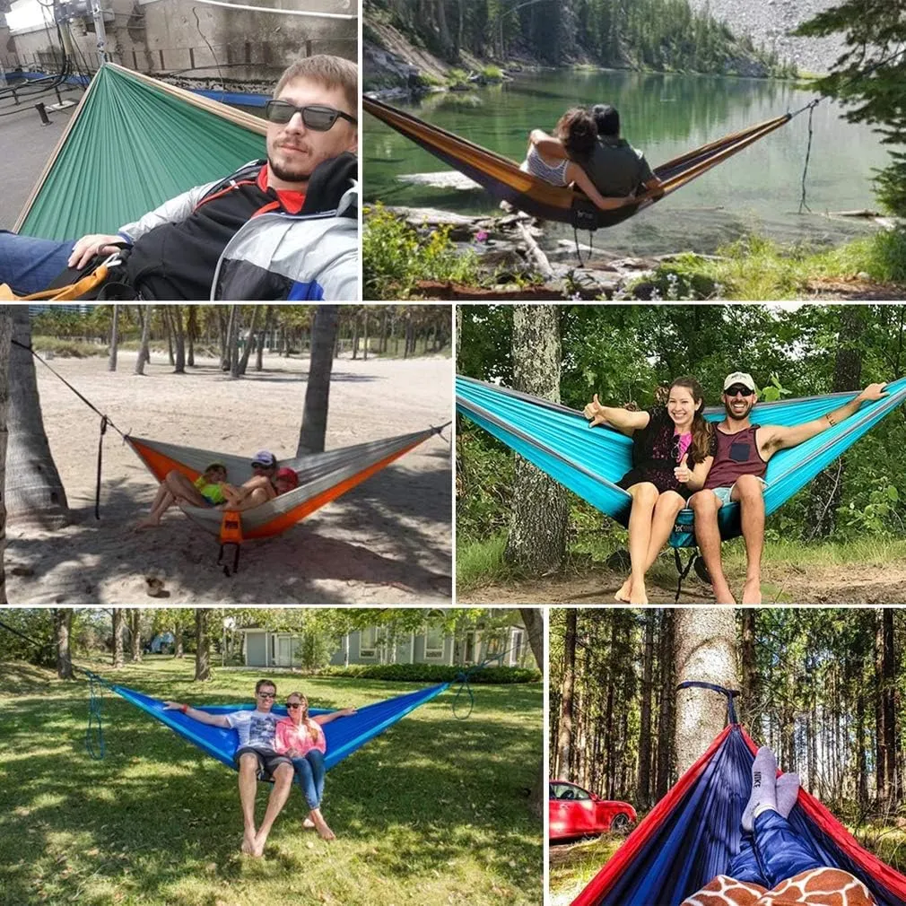 320×200Cm Hanging Hammock Portable Parachute Hammock Bed Swing Camping Survival Garden Outdoor Hunting Leisure Sleeping Hammock