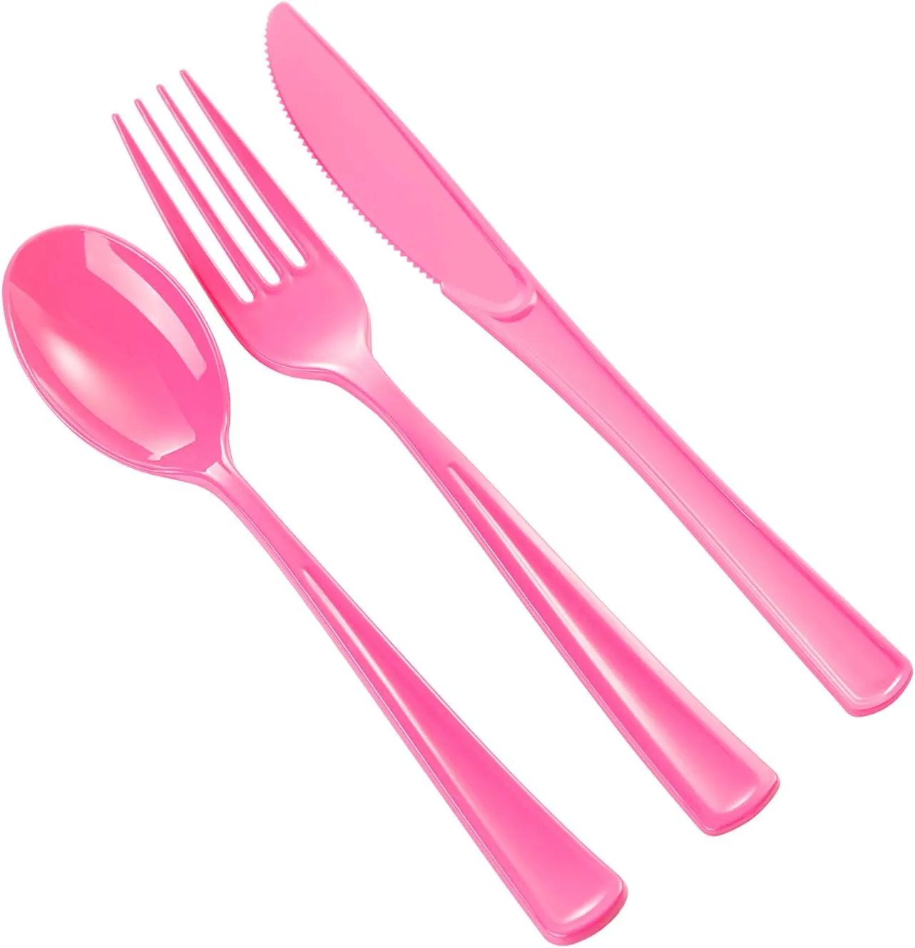 350 Pcs Cerise Plastic Plates For Party, Cerise Disposable Plates Set, 50 Of Each 9" Dinner Plate Set, 7" Dessert Plate, Cups, Napkins & Cutlery Plastic Dinnerware Party Solids