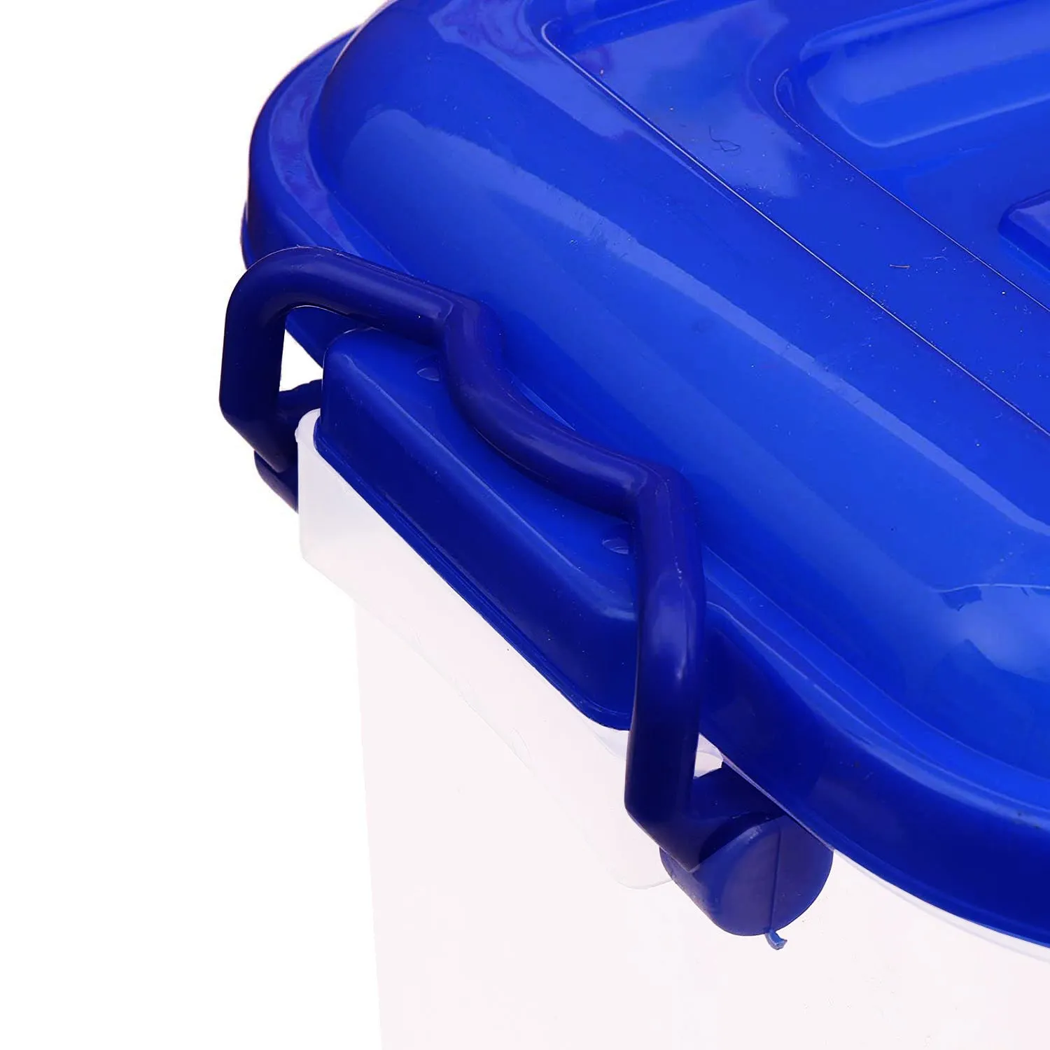 3718 Plastic Container with Side Lock-Handle for Flour, Pulses, Cereal, Atta, Rice, Snacks Etc (5.5 KG)