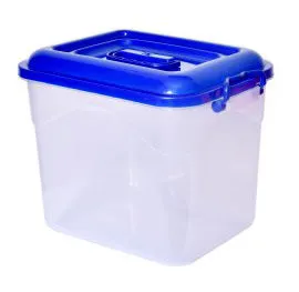 3718 Plastic Container with Side Lock-Handle for Flour, Pulses, Cereal, Atta, Rice, Snacks Etc (5.5 KG)