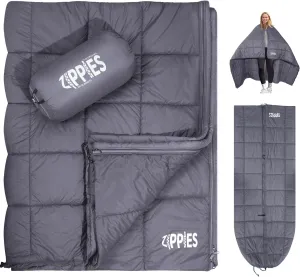 3M Thinsulate Insulation Puffy Camping Blanket for Cold Weather, Queen Size Warm Camping Quilt with Zipper, Waterproof Outdoor Sleeping Bag for Hammock, Cozy & Versatile Gift for Men and Women