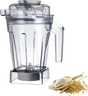 48oz Dry Grains Container Compatible with Vitamix A3500 A3300 A2500 A2300 Venturist V1200 Smart Blender, Grain Mill For E310 5200 6300 7500 - Ascent Dry Grain Grinder Accessories with Self-detect