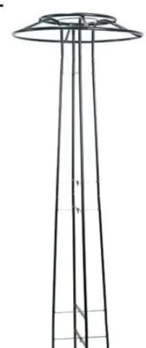 57in Metal Trellis for Climbing Plants, Heavy Duty Plant Support with 1in Steel Frame, Rust Proof Trellis for Tomatoes Cucumbers, No Tools Needed Snap Lock Design