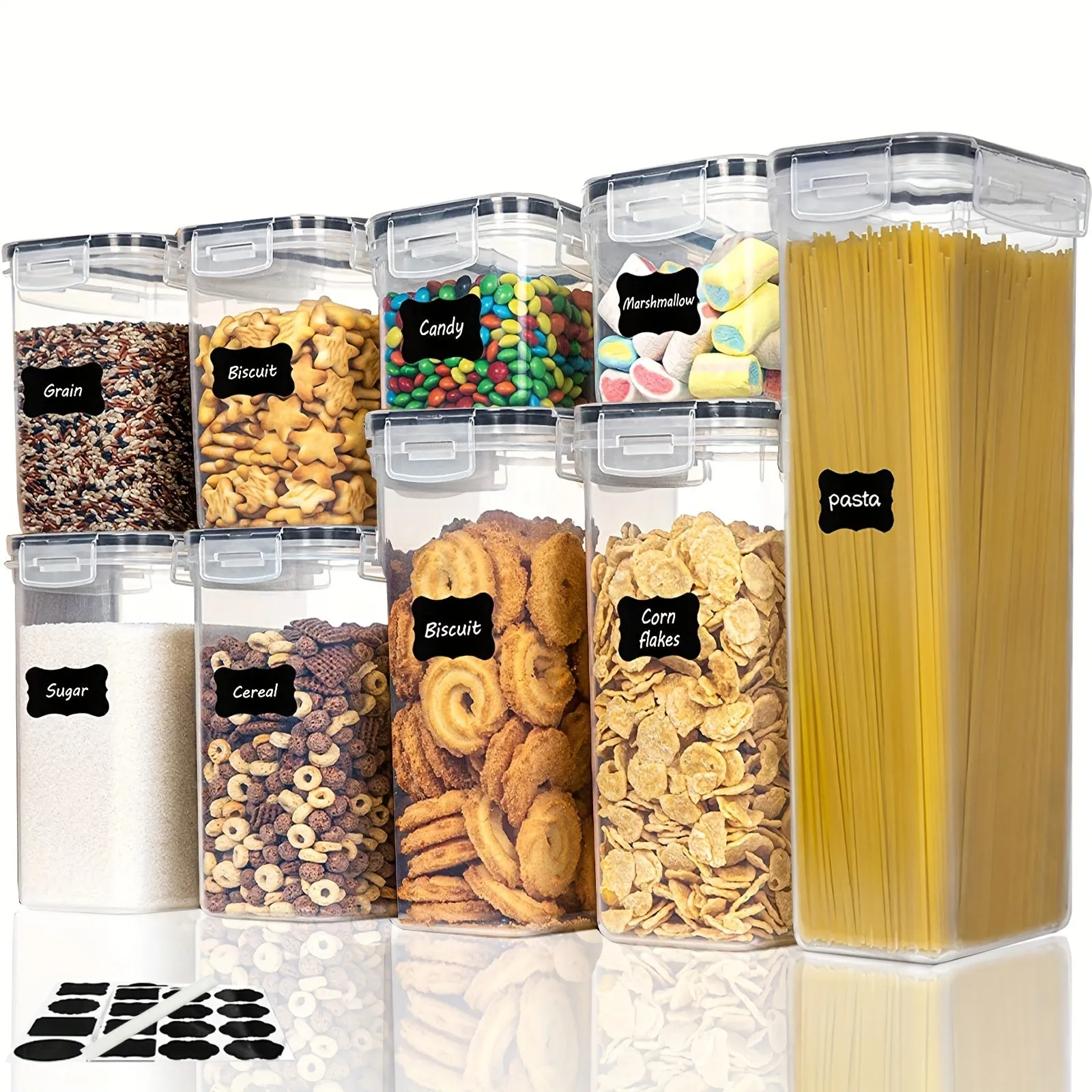 5pcs Airtight Food Storage Container Set – BPA-Free Plastic Kitchen