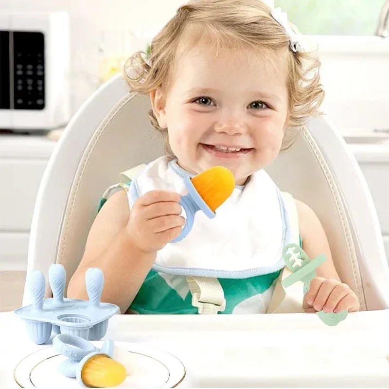 5pcs Baby Silicone Rabbit Teether Rings BPA Free Fruit & Veggie Squeeze Feeder