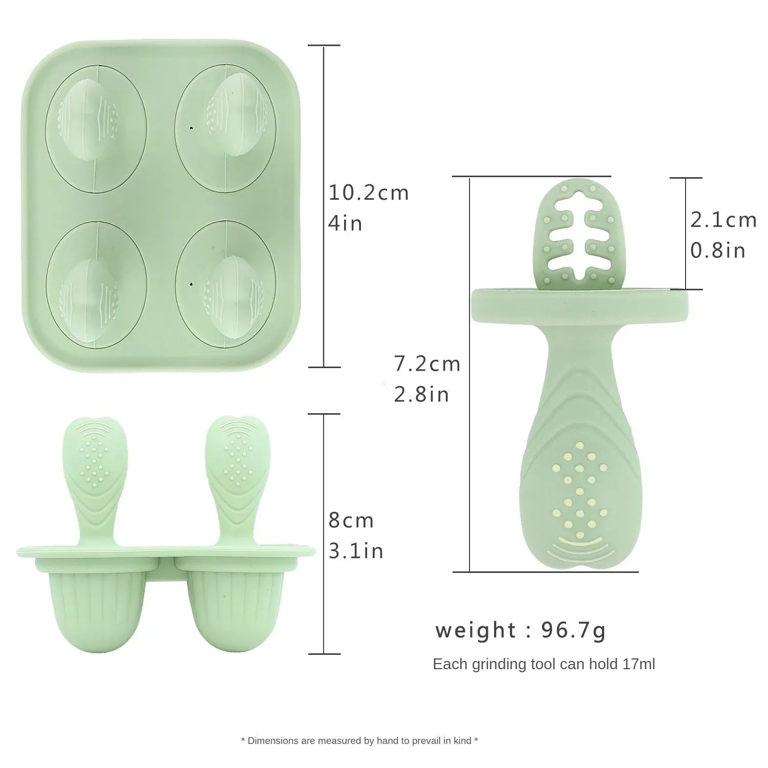5pcs Baby Silicone Rabbit Teether Rings BPA Free Fruit & Veggie Squeeze Feeder
