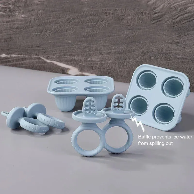 5pcs Baby Silicone Rabbit Teether Rings BPA Free Fruit & Veggie Squeeze Feeder