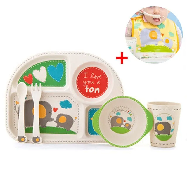 6pcs baby feeding plate set