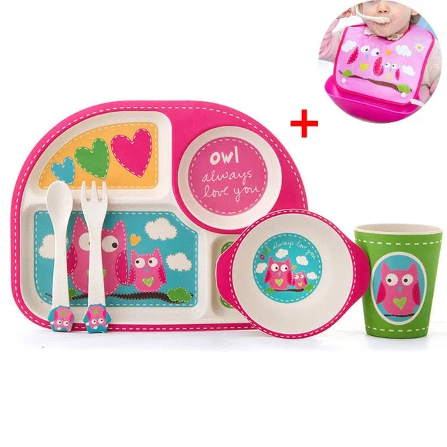 6pcs baby feeding plate set