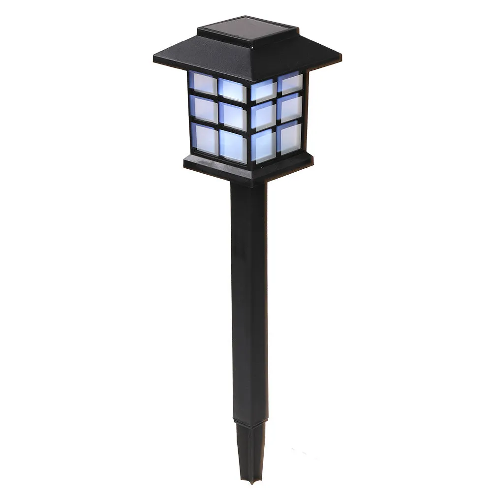 6pcs White LED Solar Lantern Torch Light Garden Landscape Lighting