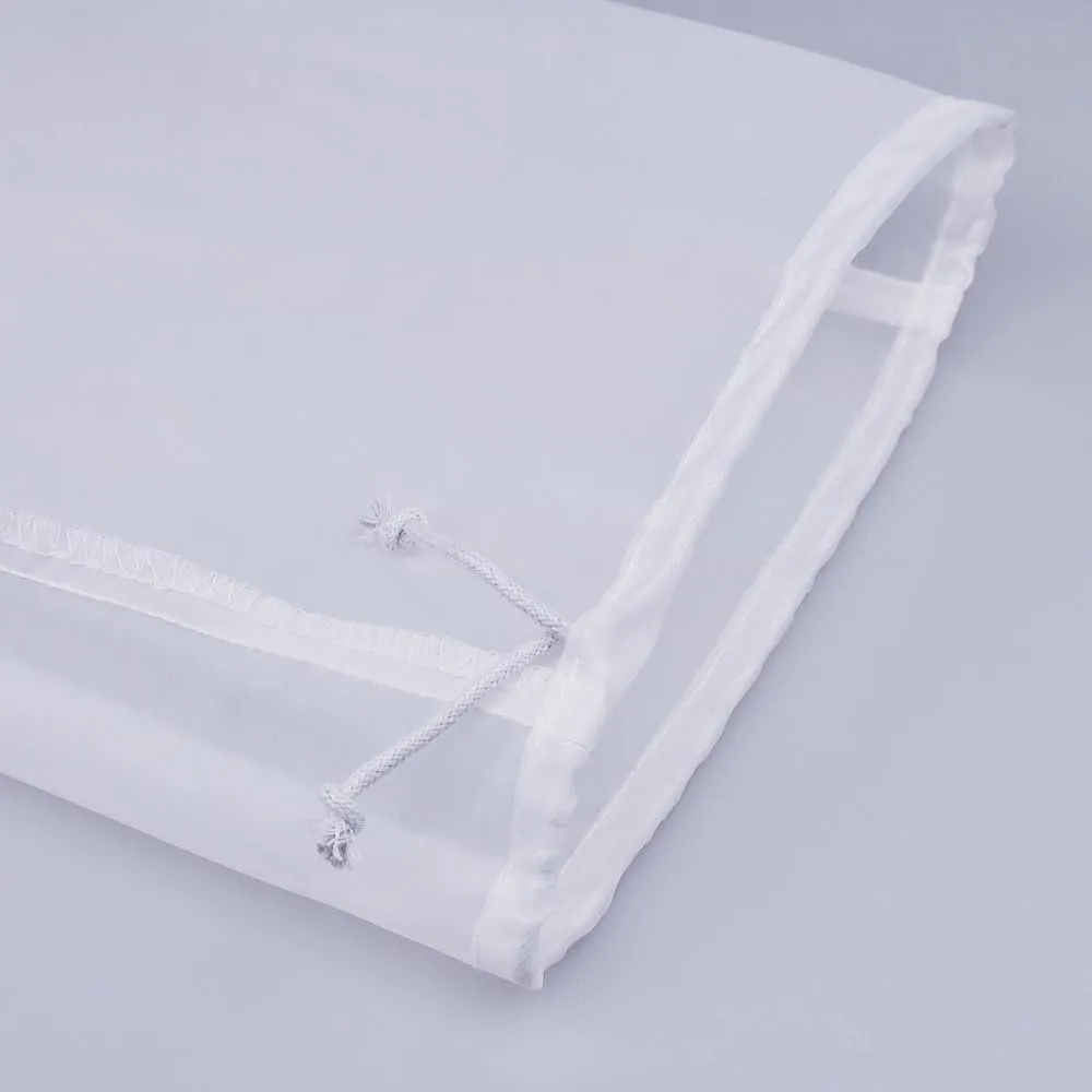75 Micron Nylon Straining Bag Fine Mesh Food Strainer Bag, Multi Purpose Food Grade Filter Bag for Nut Milk, Juice, Cold Brew, Home Brewing (25.39" x 18.89", 2 Packs)
