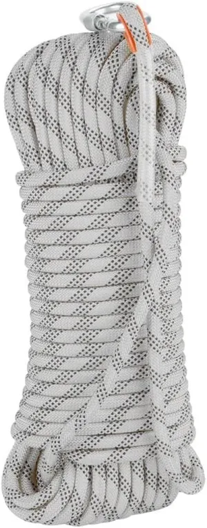 8mm Indoor Outdoor Escape Rope,Static Rescue Rope for Escape Rope, Ice Climbing Equipment, Fire Safety Rescue Rope (Color : White, Size : 8mm x 70m)