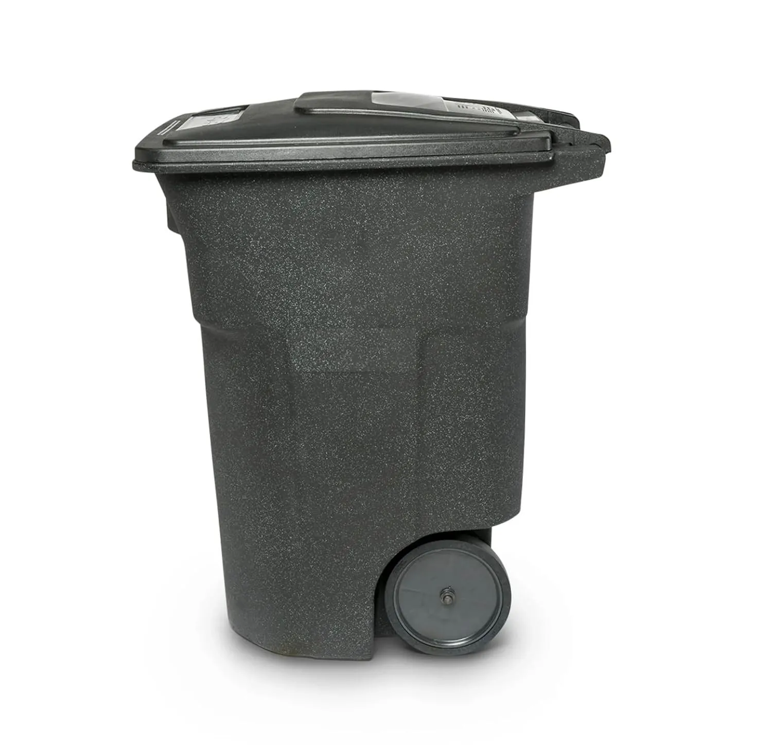 96 Gallon Capacity Heavy Duty Outdoor Trash Can with Quiet Wheels and Attached Lid Garbage Can Lid Closure (Black)
