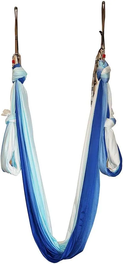 Aerial Yoga Hammock Aerial Pilates Silk Yoga Swing Set Inversion Equipment include daisy Chain, Pose Guide 5.5 yards